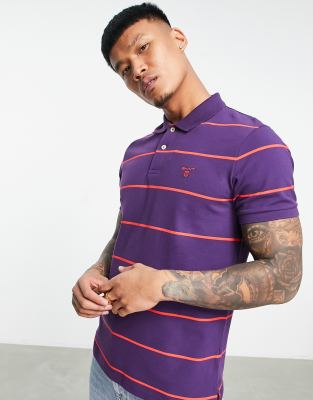 Gant GANT rugby polo in purple-Green