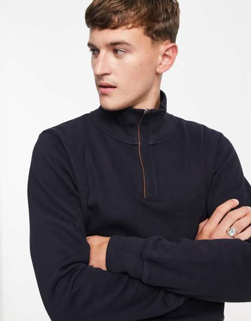 Gant sacker rib half best sale zip sweatshirt