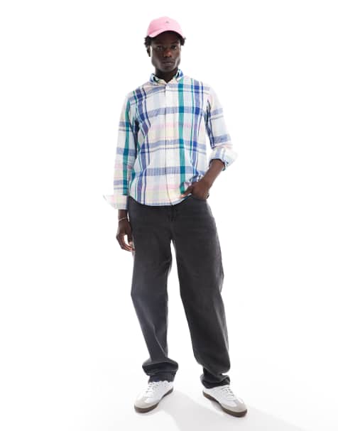 GANT seersucker madras check shirt in white - view 1