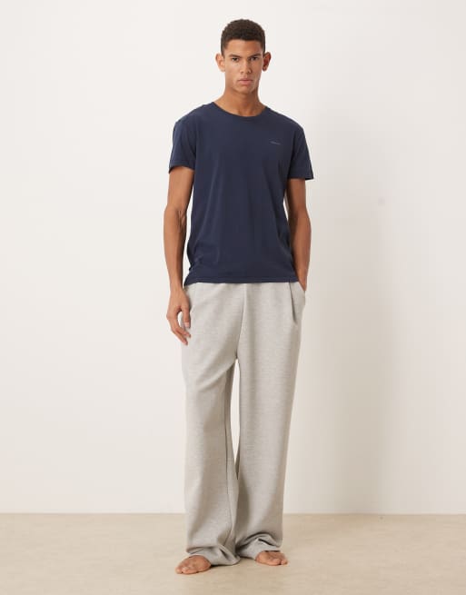 Gant - Set van 2 loungetops met logo op de borst in marineblauw en grijs, 2 van 5