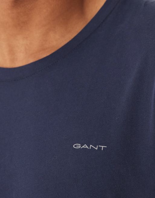 Gant - Set van 2 loungetops met logo op de borst in marineblauw en grijs, 5 van 5