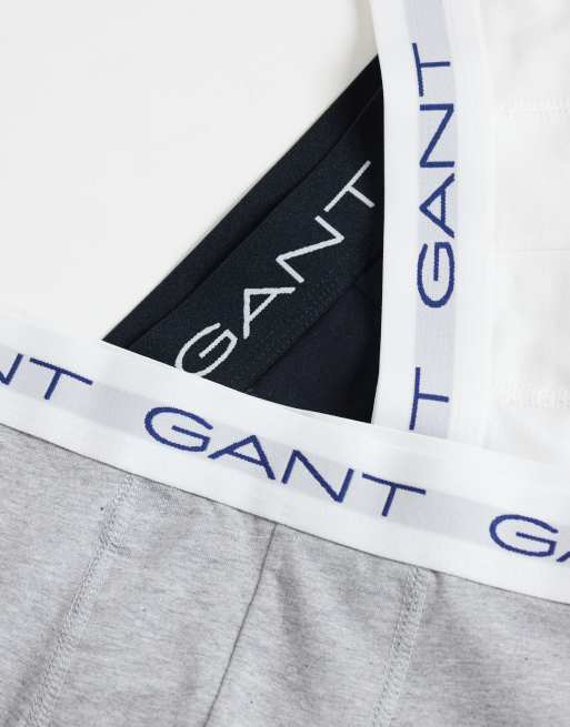 GANT set van 3 boxershorts in lichtgrijs, 2 van 3