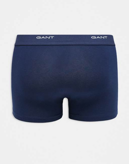 GANT - Set van 3 boxershorts met klein logo in marineblauw, 2 van 3