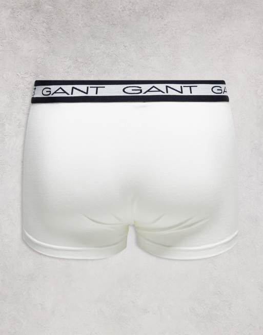GANT - Set van 3 boxershorts met logo op de tailleband in wit, grijs en rood, 3 van 4