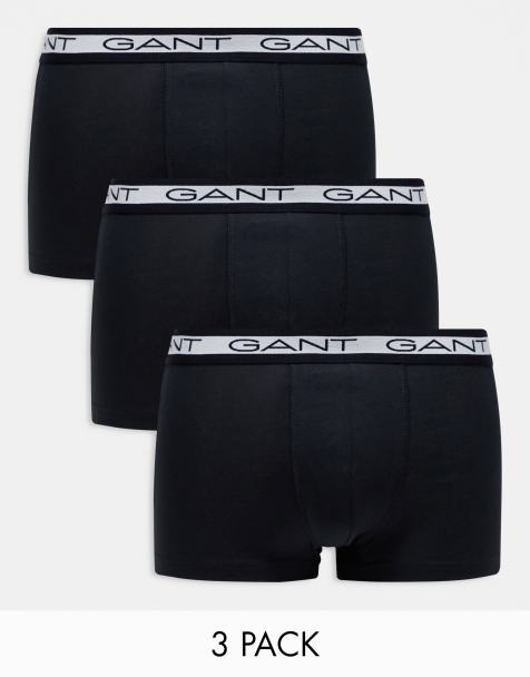Gant - Set van 3 boxershorts met logo op de tailleband in zwart - view 1