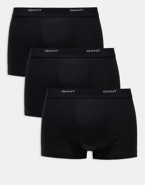 Gant - Set van 3 boxershorts met logo op de tailleband in zwart - view 1