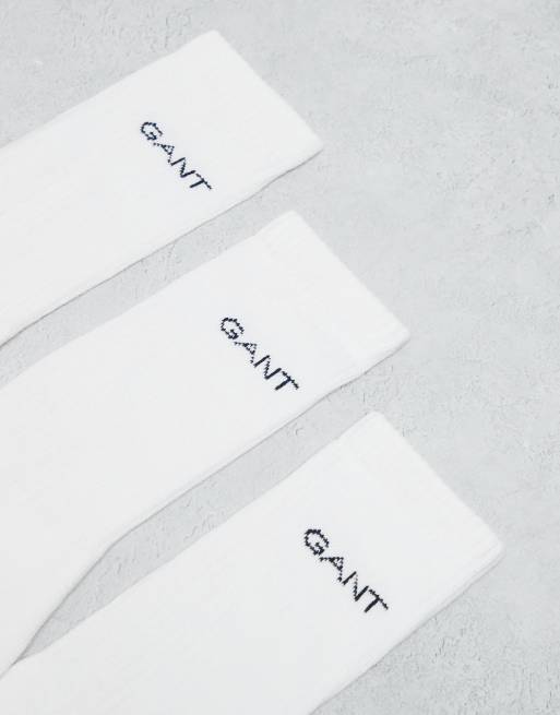GANT - Set van 3 paar sportsokken met logo in wit, 3 van 4