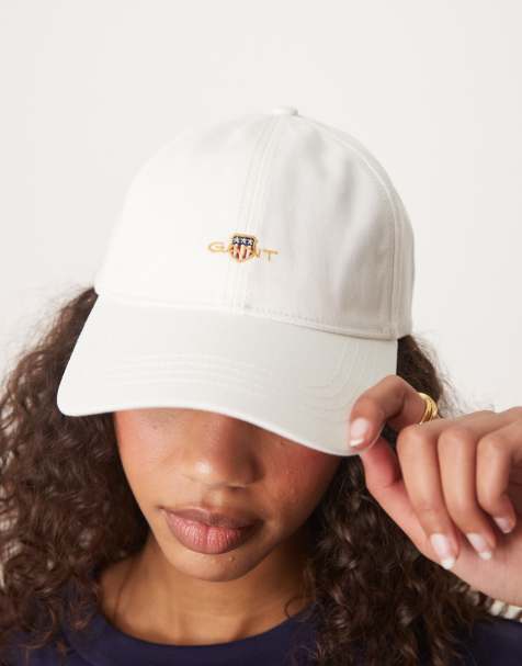 GANT shield logo cotton twill baseball cap in white - view 1