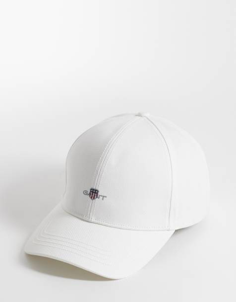 GANT shield logo cotton twill cap in white - view 1
