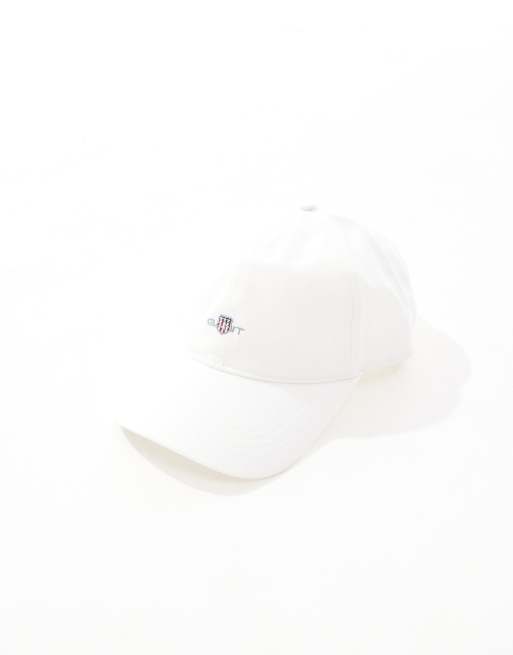 GANT shield logo embroid baseball cap in white, 3 of 4