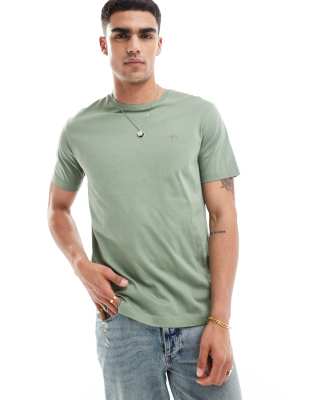 Gant GANT shield logo front print t-shirt in mid green