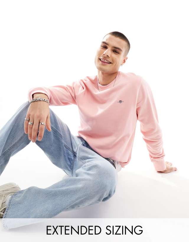 Gant - shield logo sweatshirt in pink co-ord