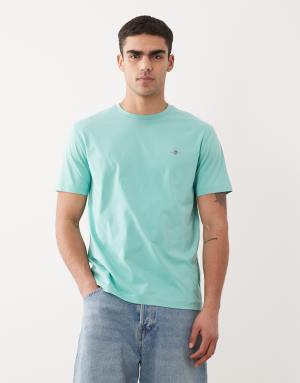 GANT shield logo t-shirt in aqua
