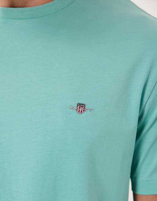 GANT shield logo t-shirt in aqua, 3 of 5