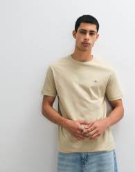 GANT shield logo t-shirt in beige