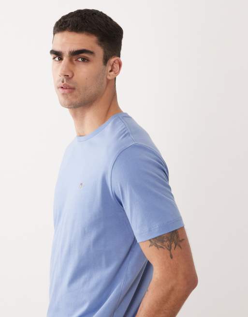 GANT shield logo t-shirt in blue, 5 of 5