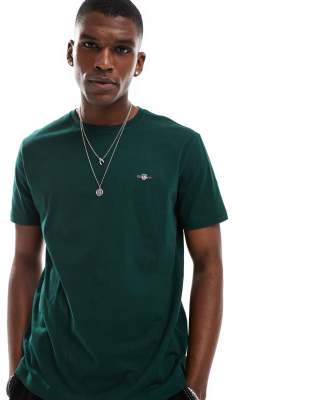 Gant GANT shield logo t-shirt in dark green