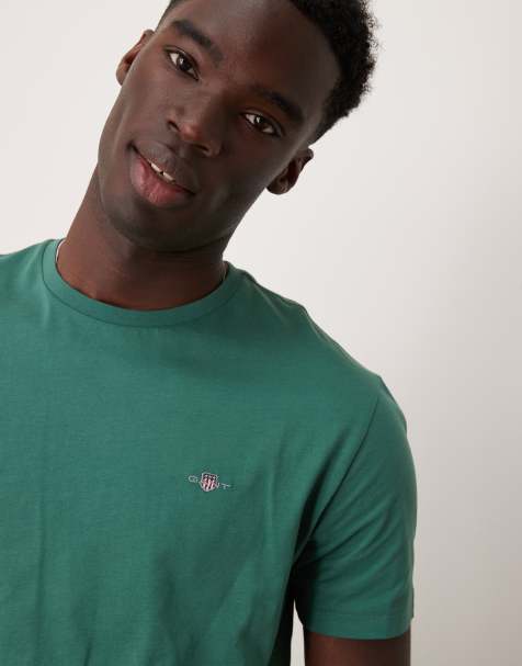 GANT shield logo t-shirt in green - view 1