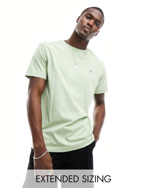 GANT shield logo t-shirt in light green - view 1