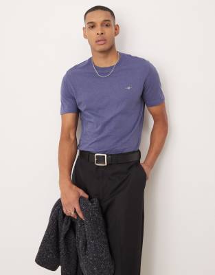 Gant GANT shield logo t-shirt in navy blue
