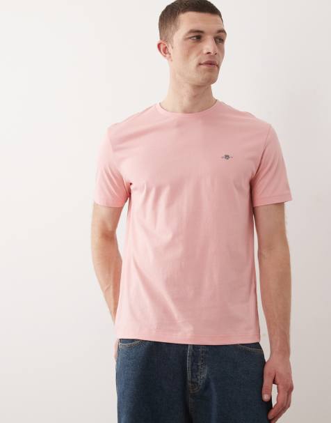 GANT shield logo t-shirt in pink - view 1