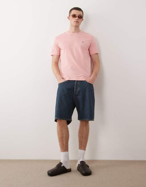 GANT shield logo t-shirt in pink, 2 of 5