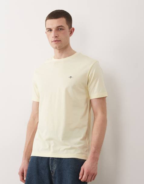 GANT shield logo t-shirt in yellow - view 1