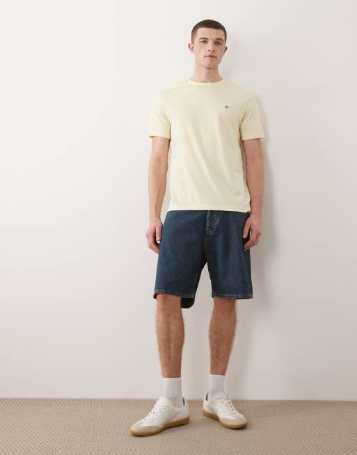 GANT shield logo t-shirt in yellow, 2 of 5