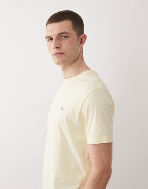 GANT shield logo t-shirt in yellow, 4 of 5