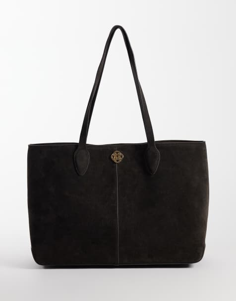 Gant – Shopper-Tragetasche aus echtem Wildleder in Schwarz - view 1