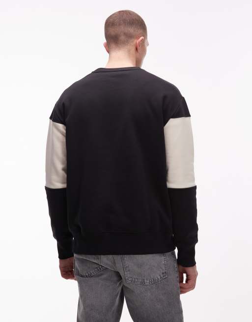 GANT – Ski Club – Relaxed-Fit-Sweatshirt in Schwarz mit Farbblock-Design mit Stickerei, 3 von 5