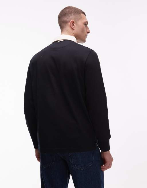 GANT – Ski Club – Schweres Rugby-Polohemd in Schwarz mit Farbblock-Design, 3 von 5