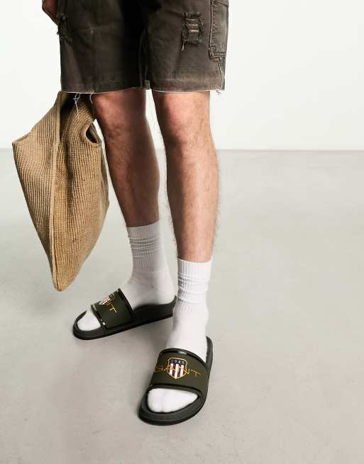 GANT - Sliders verdi con logo dello scudo