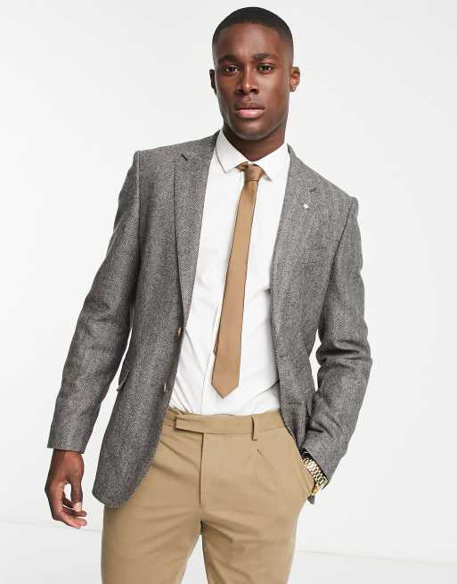 Grey slim shop fit blazer