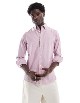 GANT - Slim-fit oxford overhemd met geborduurd schildlogo in rood met wassing - view 1