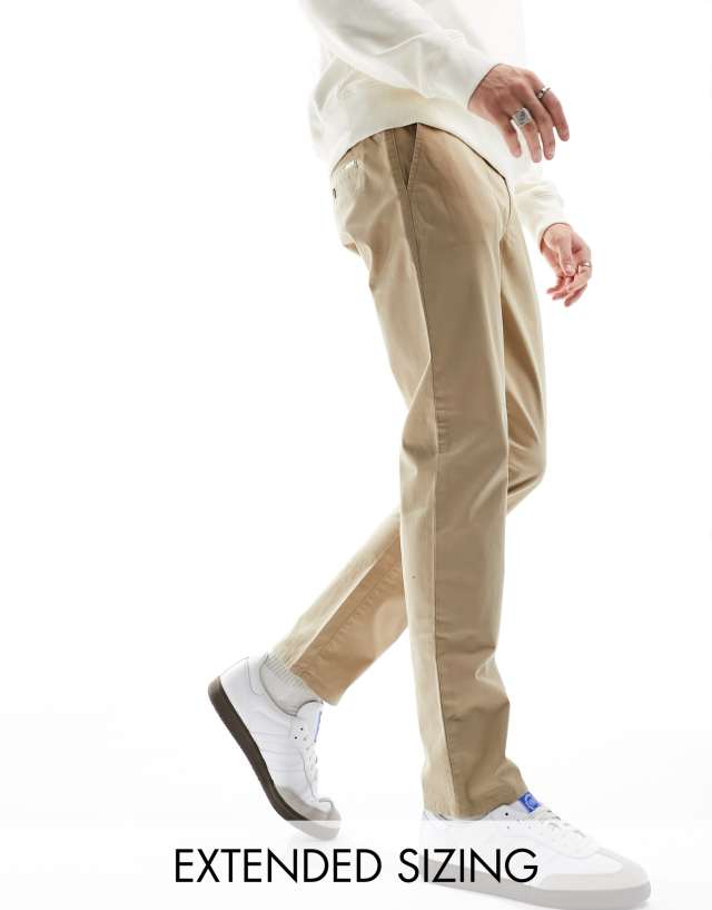 Gant - slim fit stretch cotton twill chinos in beige