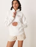 [Gant] GANT small logo half-zip sweatshirt in white S Egg Shell