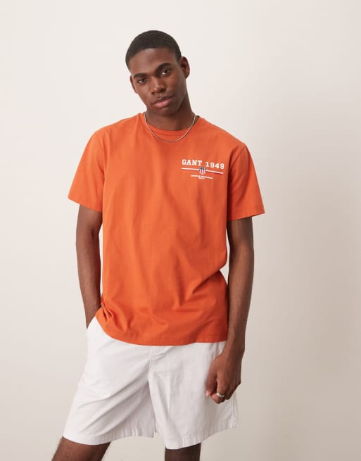 GANT small logo t-shirt in orange
