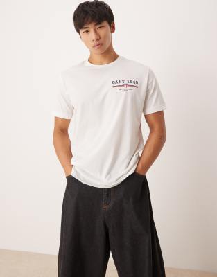 Gant Small Logo T-shirt In White