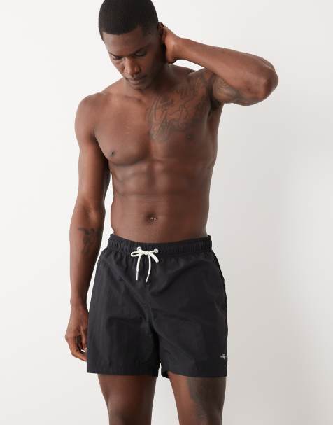 GANT - Sorte badeshorts med skjoldlogo - view 1