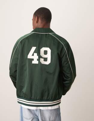 Gant Sport Club Varsity Bomber Jacket In Green