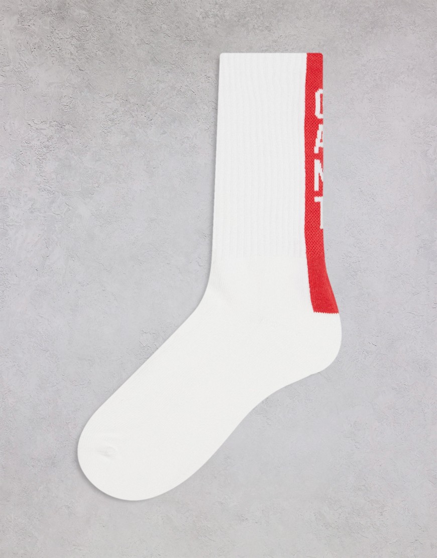 GANT sport socks with side text logo in white