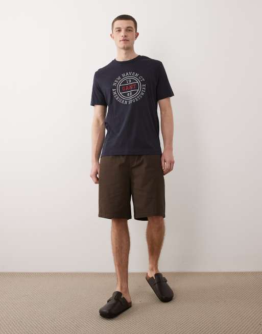GANT - Sport - T-shirt met embleemprint in marineblauw, 2 van 5