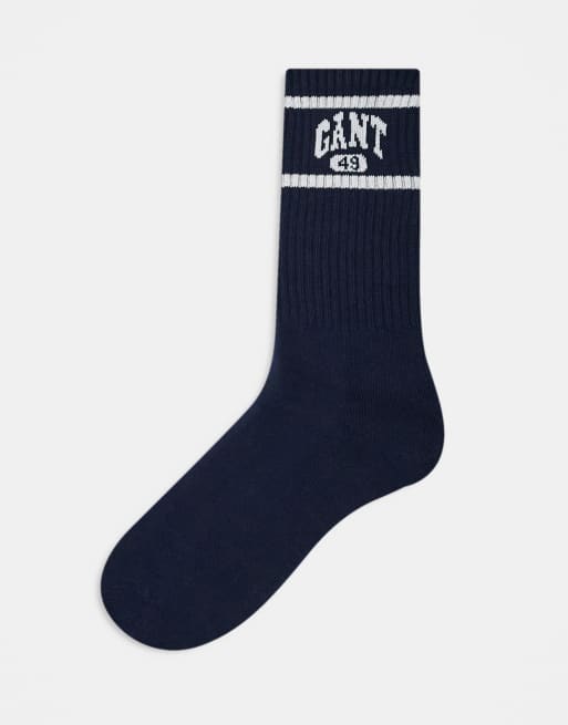 Gant - Sportsokken met 1949-logo in marineblauw