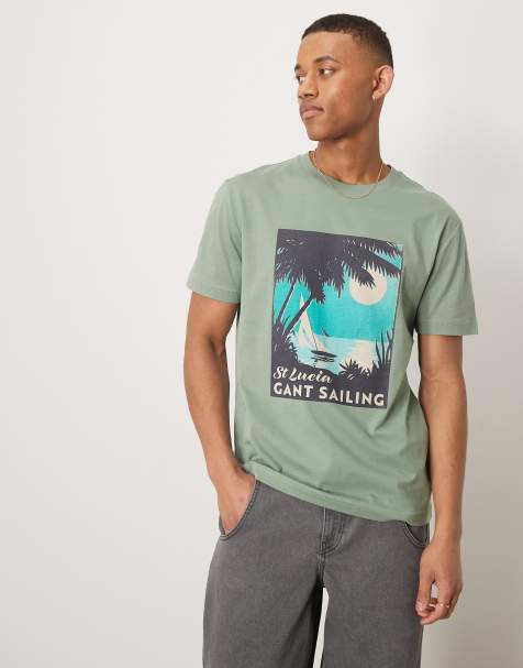 Gant - St Lucia - T-shirt à imprimé graphique - Vert clair - view 1