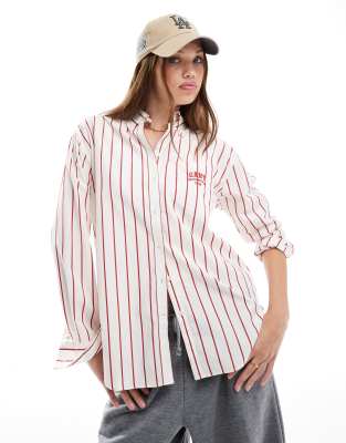 GANT striped shirt with logo in red