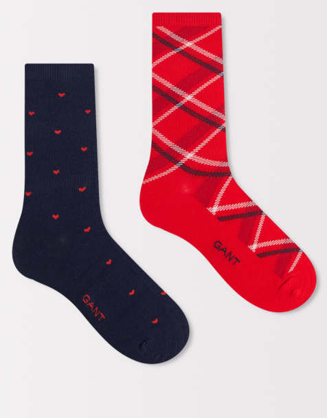GANT – Strumpor med hjärtan och skotskrutiga, 2-pack - view 1