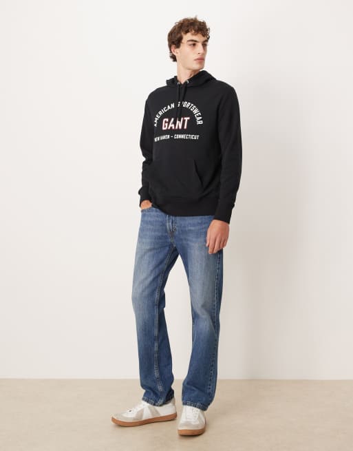 GANT - Sweat à capuche avec logo universitaire - Noir, 2 de 5