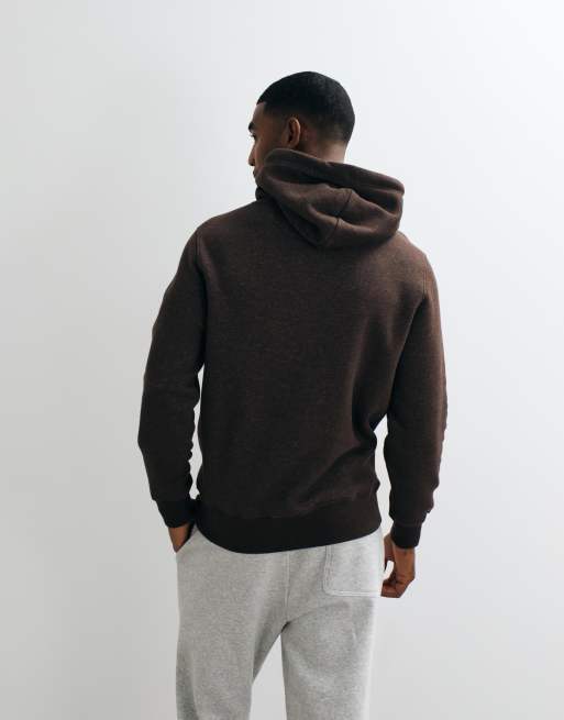 GANT sweat à capuche coupe regular avec logo écusson marron, 3 de 5