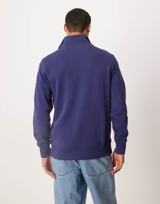 GANT - Sweat à logo écusson et demi-fermeture éclair - Bleu, 3 de 5
